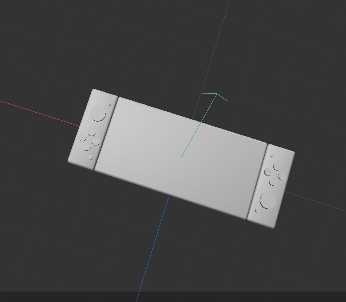 Perspective view as if held upright to capture natural proportions.